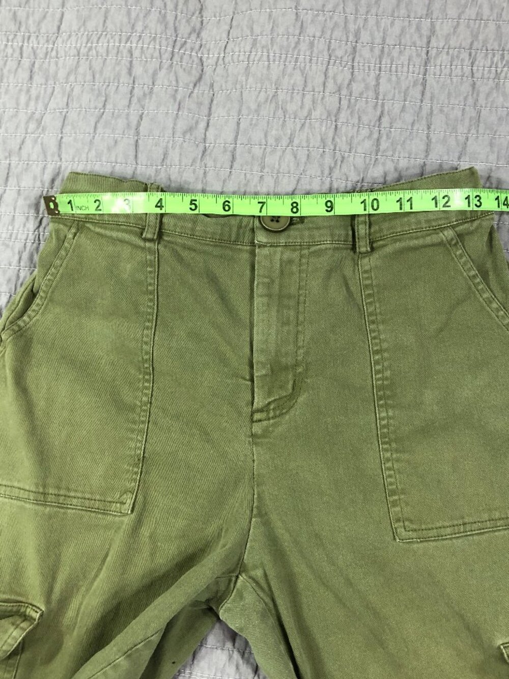 4/$15 Lepunuo Pants Women Medium Olive Green Cargo Utility Army Full Leg - Picture 7 of 16